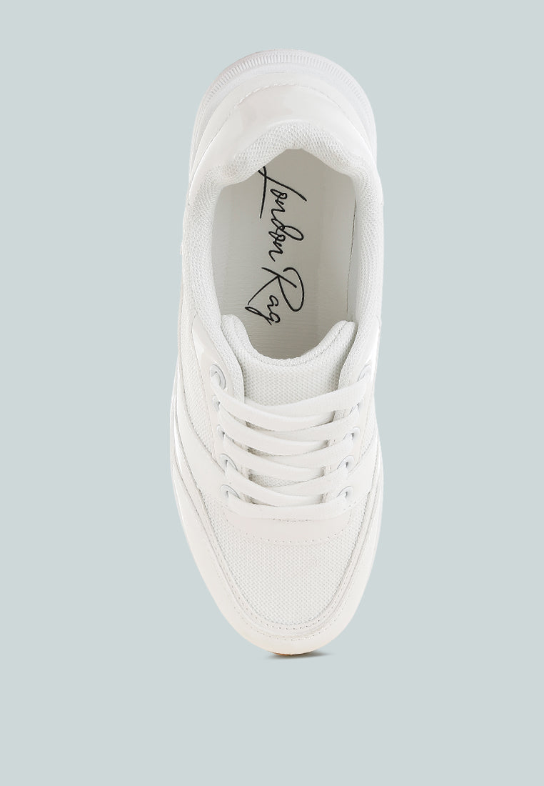Subasa Chunky Mesh Lace Up Sneakers