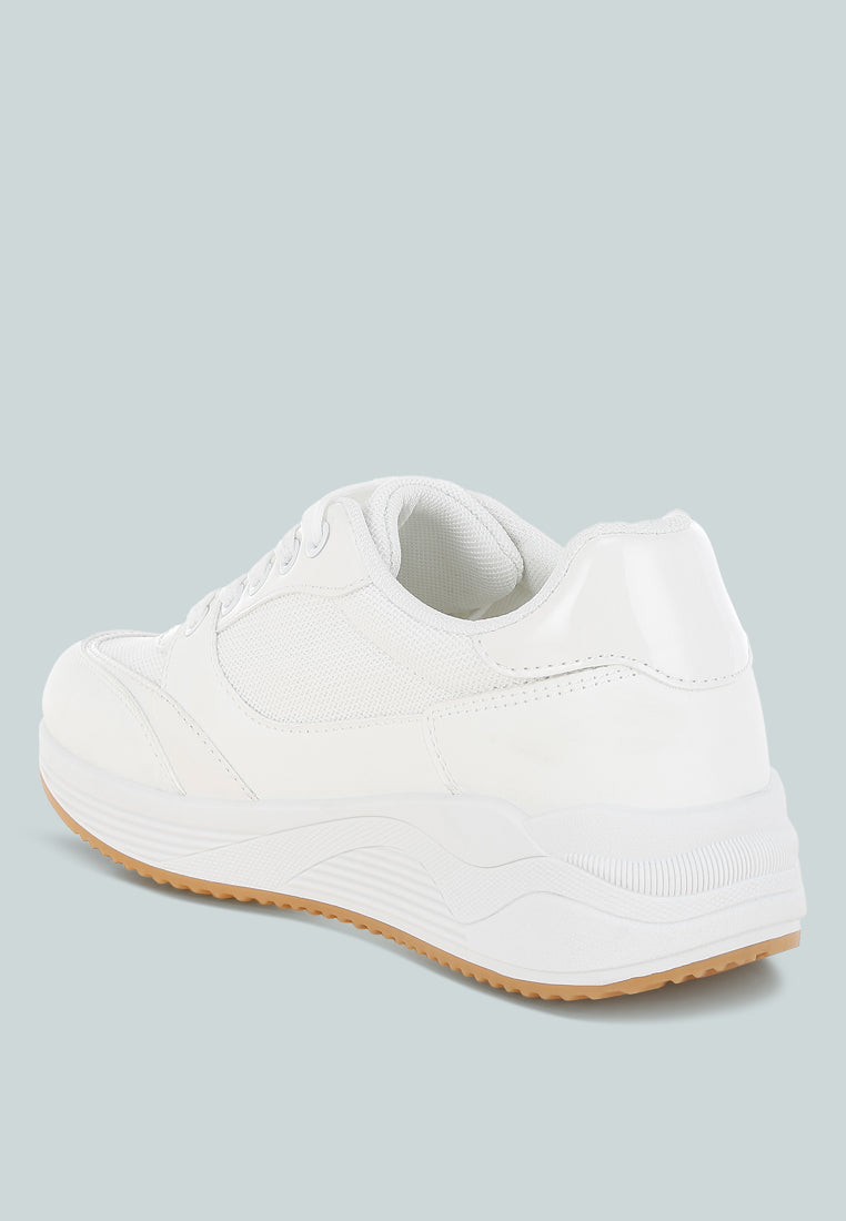 Subasa Chunky Mesh Lace-Up Sneakers