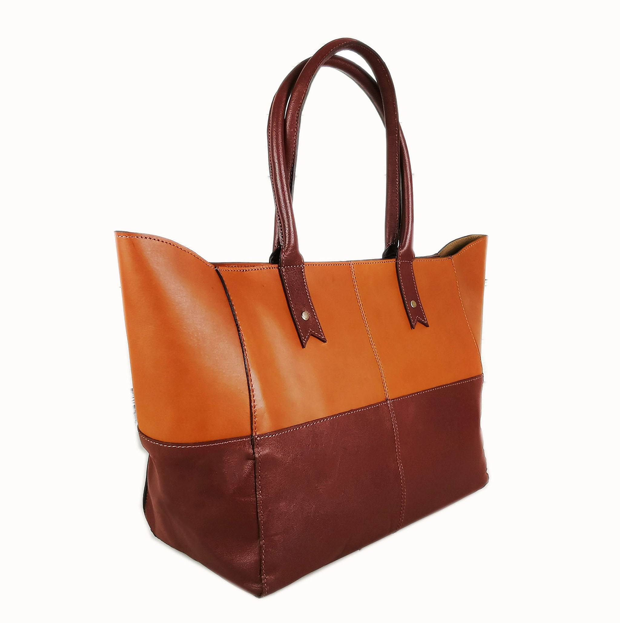 Full-Grain Leather Work Tote