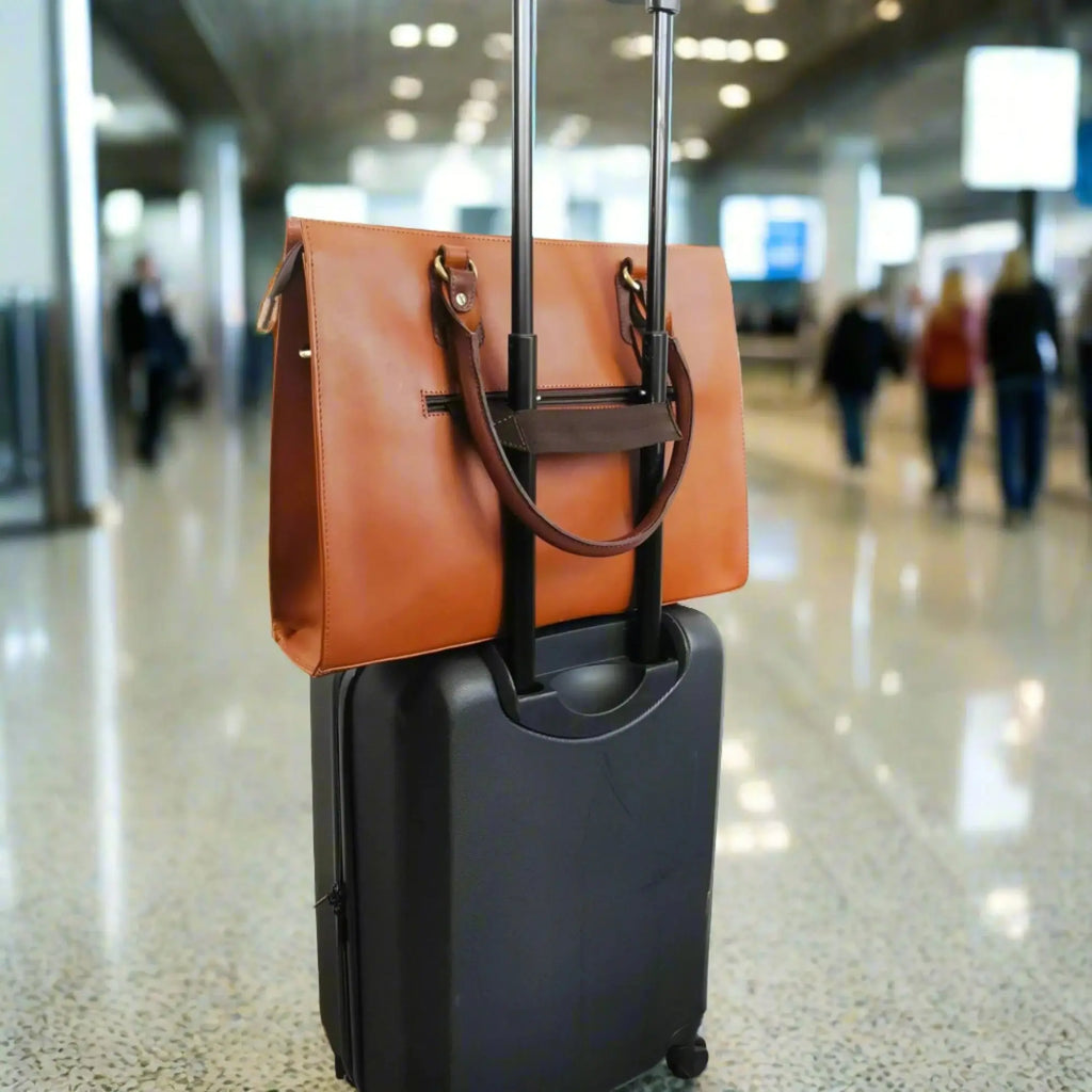 17" Full-Grain Leather Work Bag