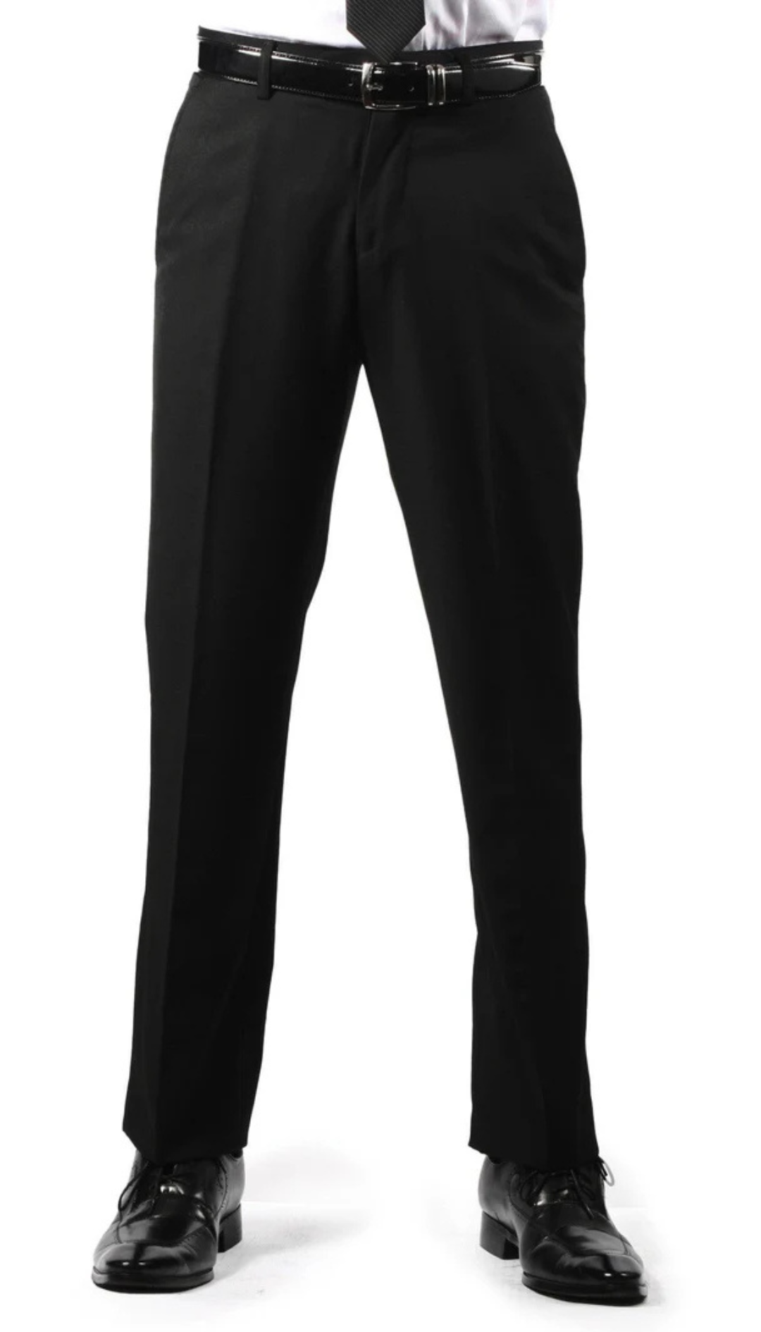 Black Regular Fit Viscose Pants