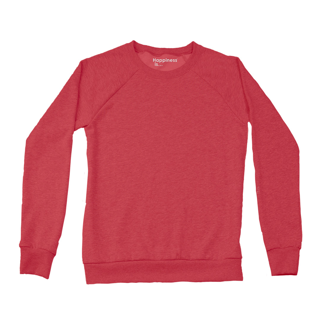 Women's Plain Crew Sweatshirt, Chili Pepper