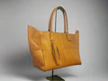 Full-Grain Leather Work Tote