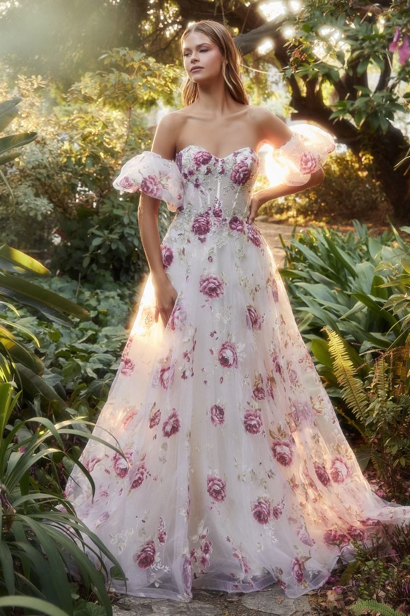 Peony Organza Prom Gown