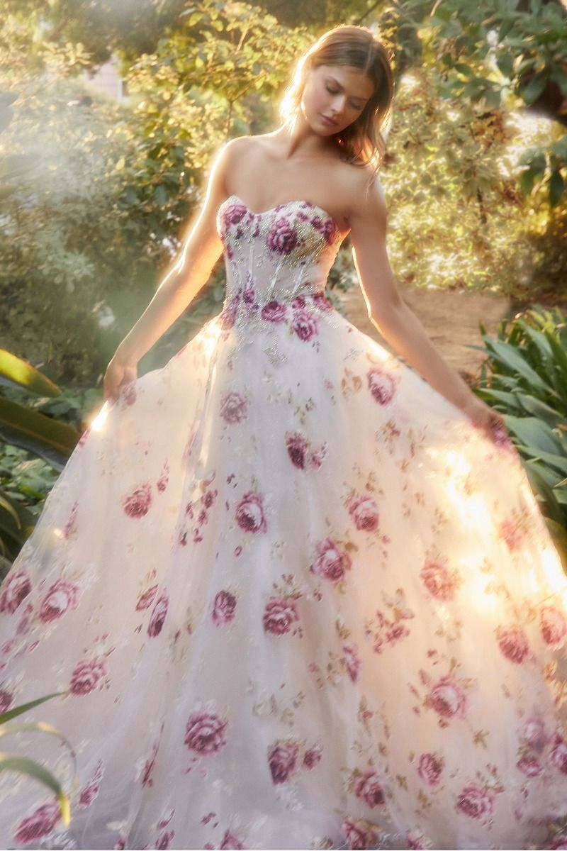 Peony Organza Prom Gown