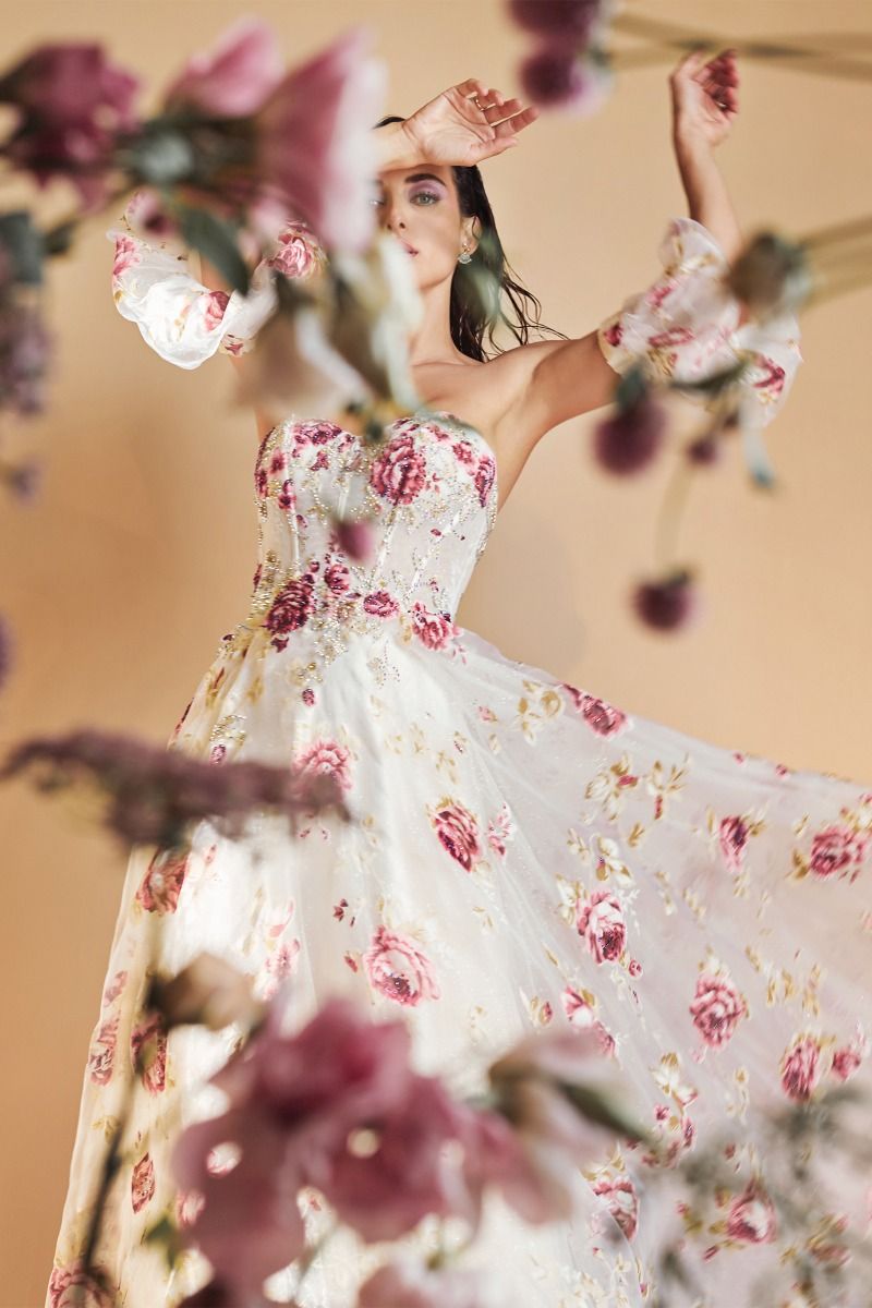 Peony Organza Prom Gown