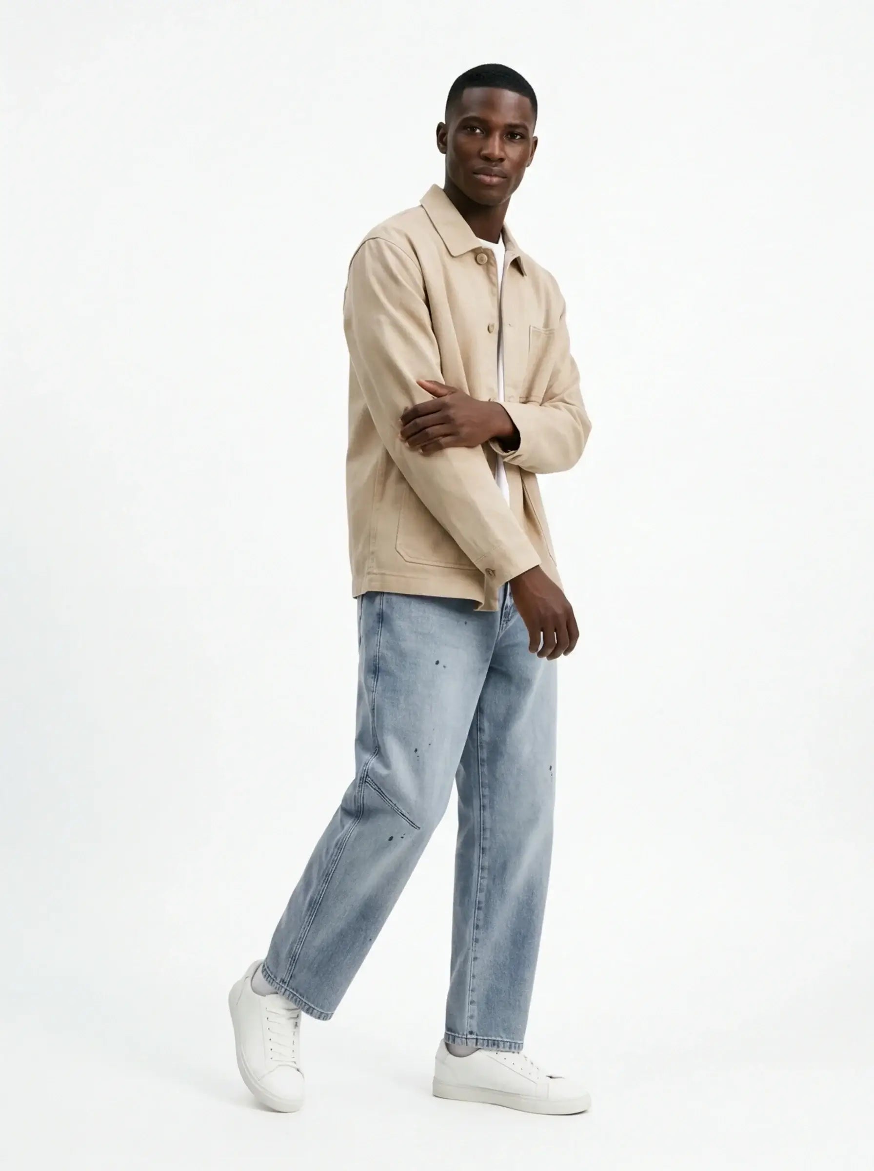Brushed Lined Baggy Jeans