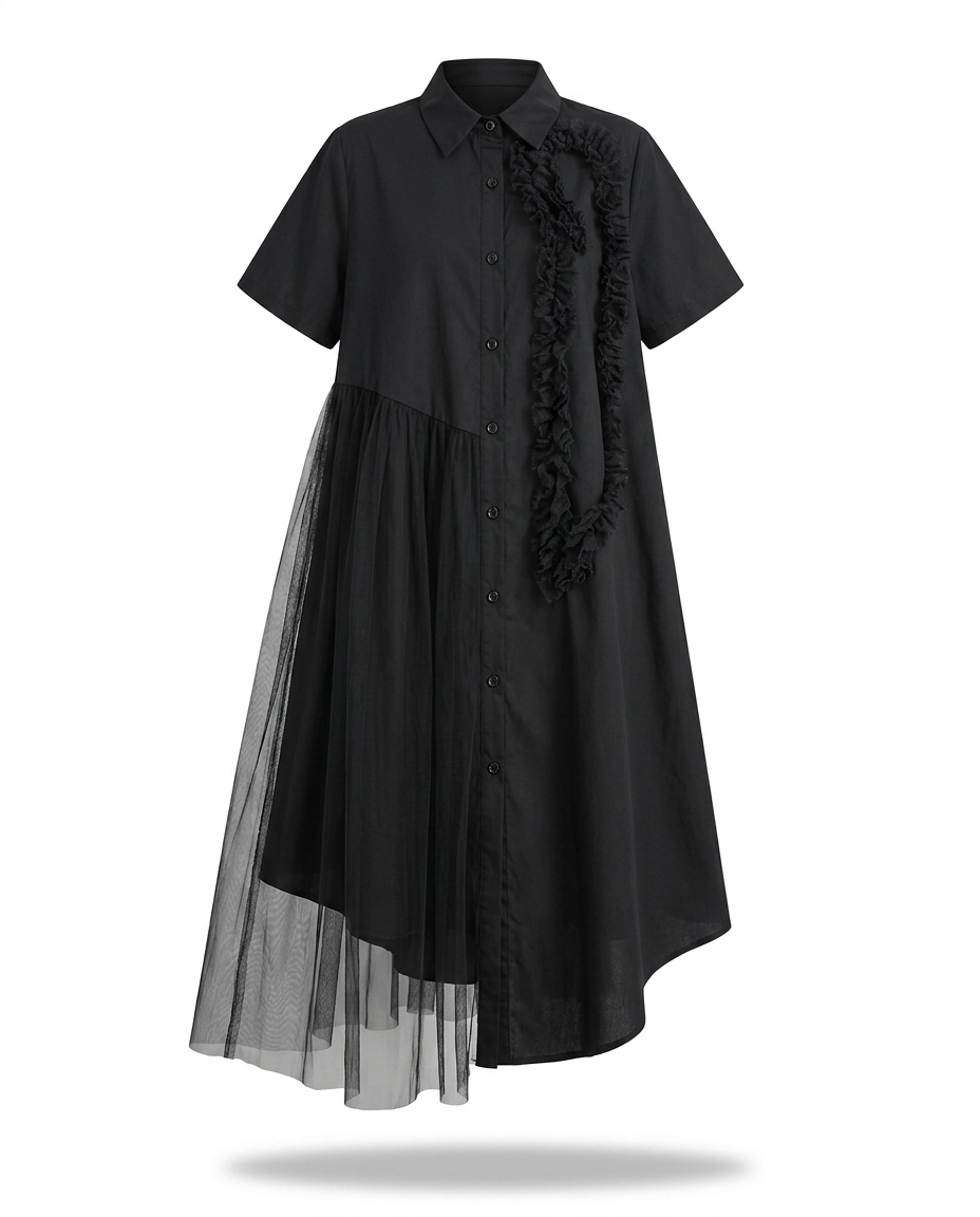Mesh Layered Maxi Dress