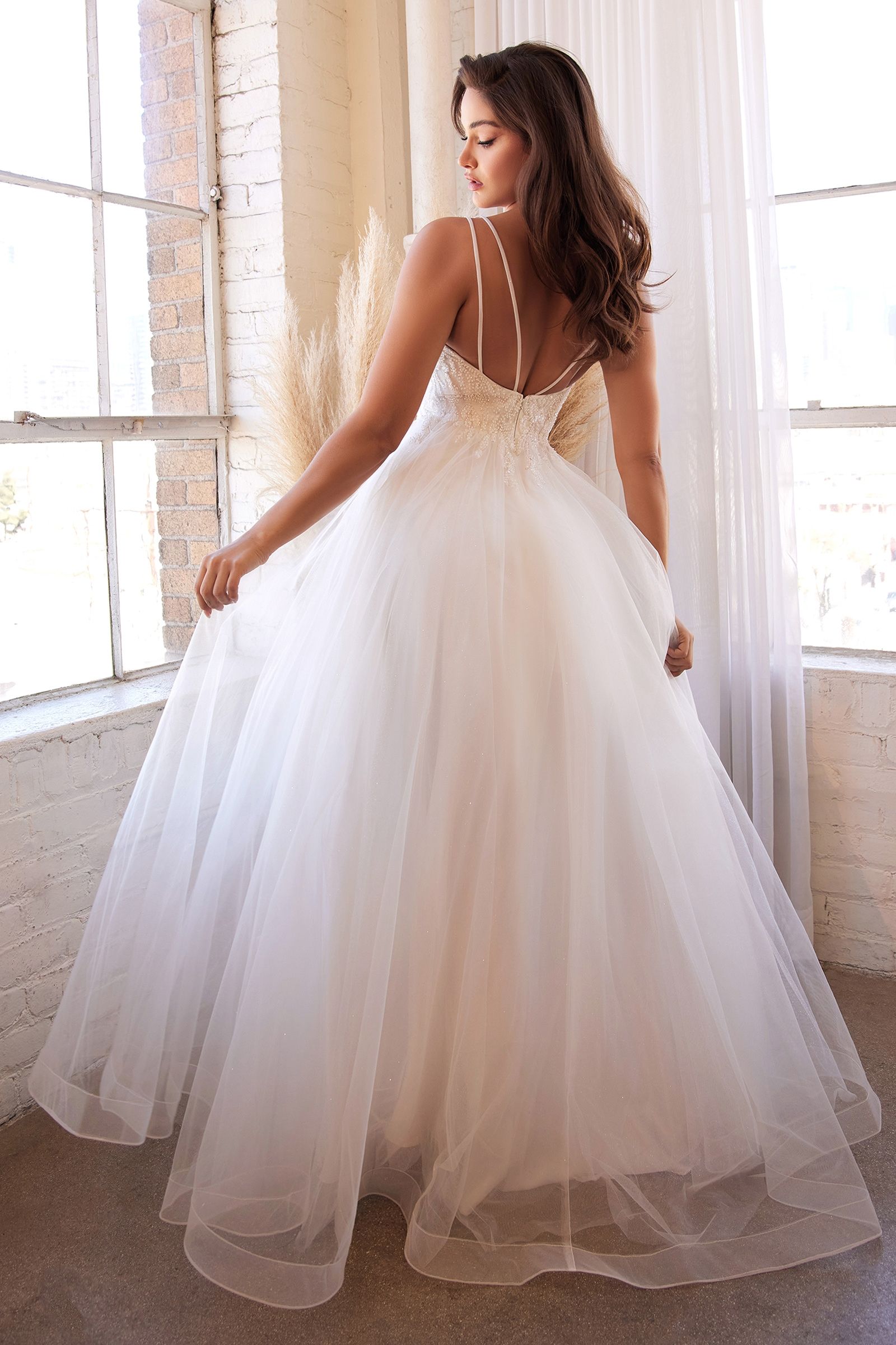 Tulle Floral A-Line Bridal Gown