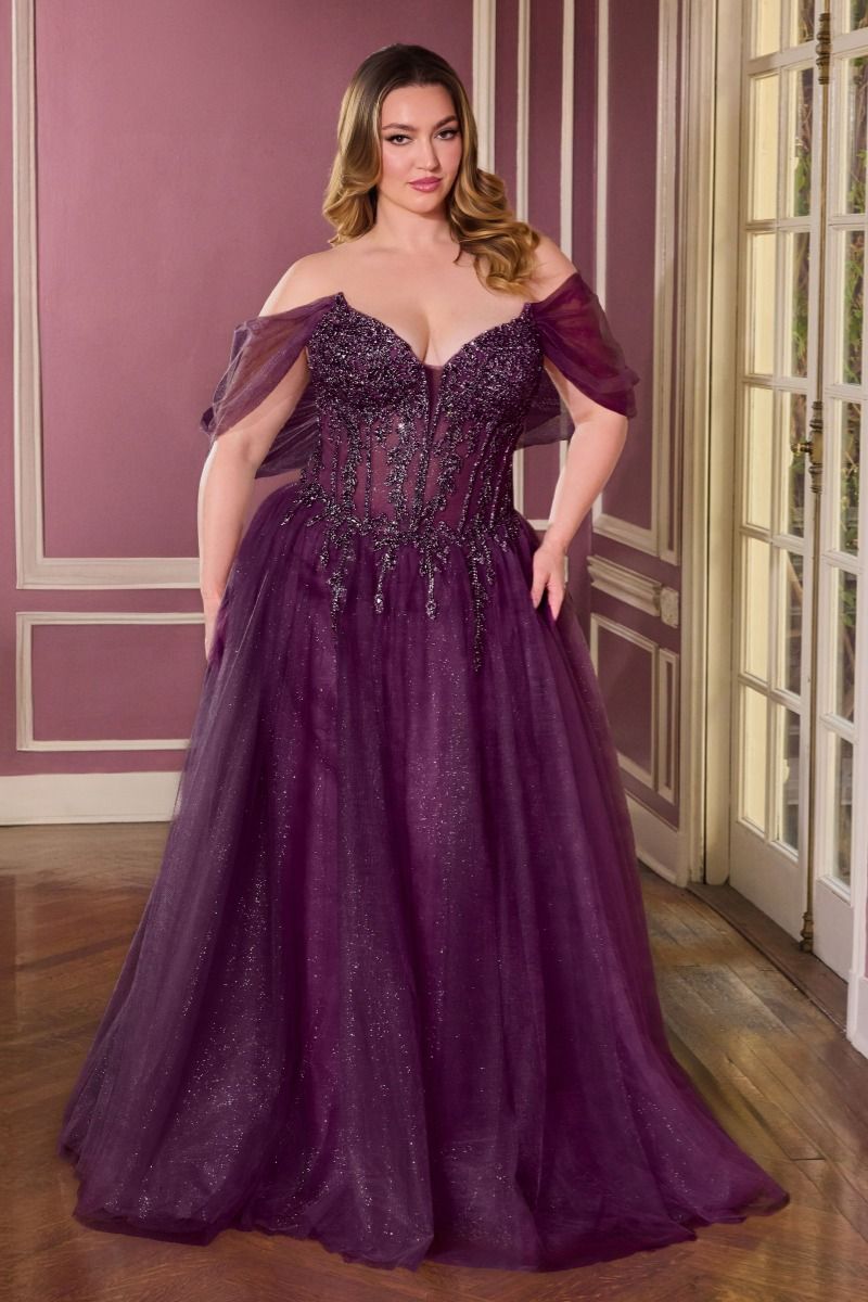 Beaded Tulle Corset Gown