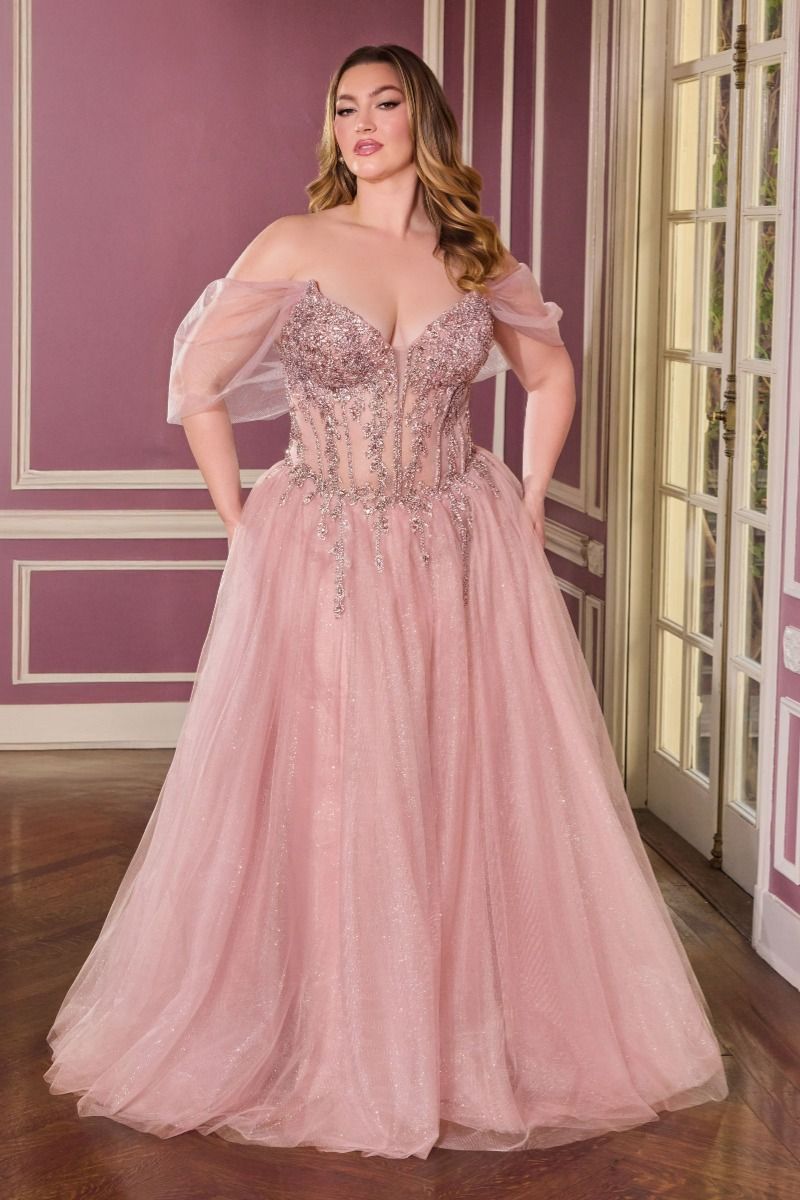Beaded Tulle Corset Gown