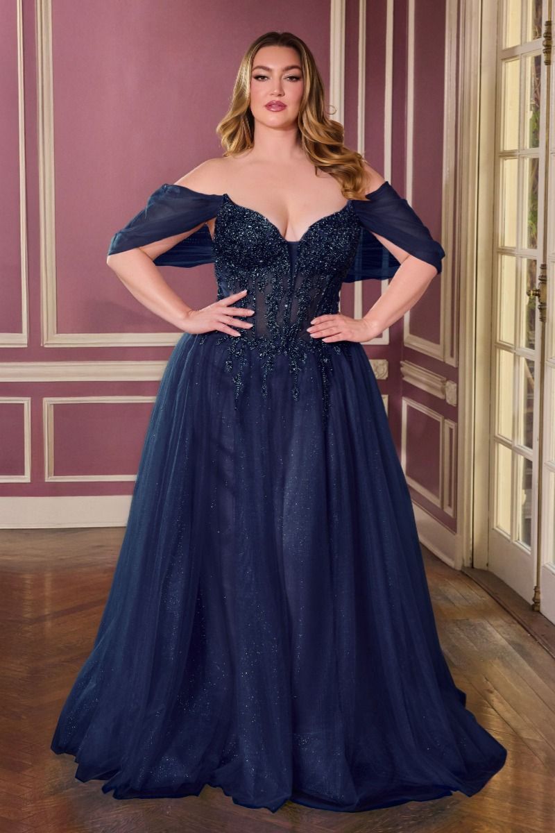 Beaded Tulle Corset Gown