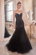 Strapless Lace Mermaid Gown