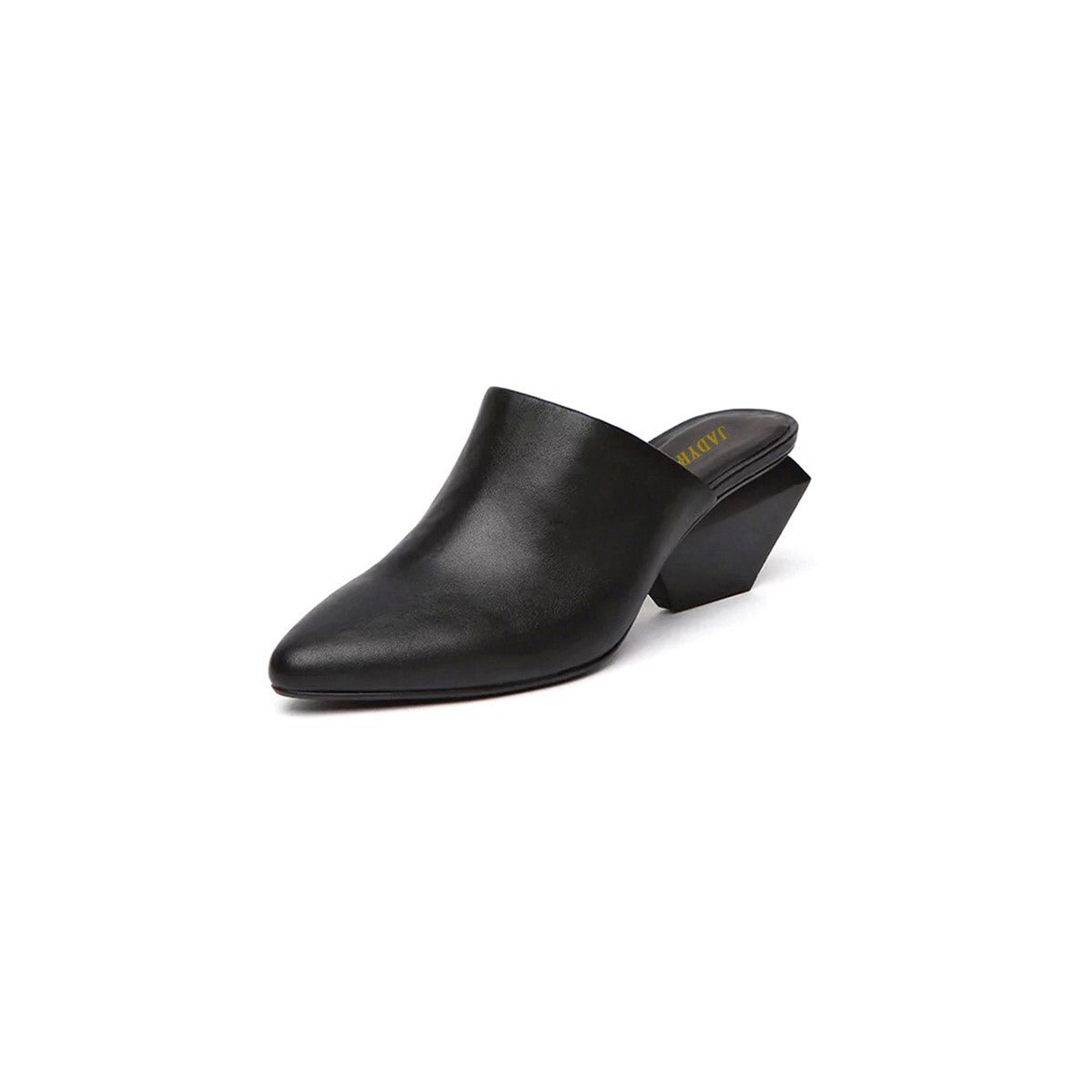 Classic Open Toe Slip On Block Heel Mules