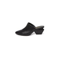 Classic Open Toe Slip On Block Heel Mules
