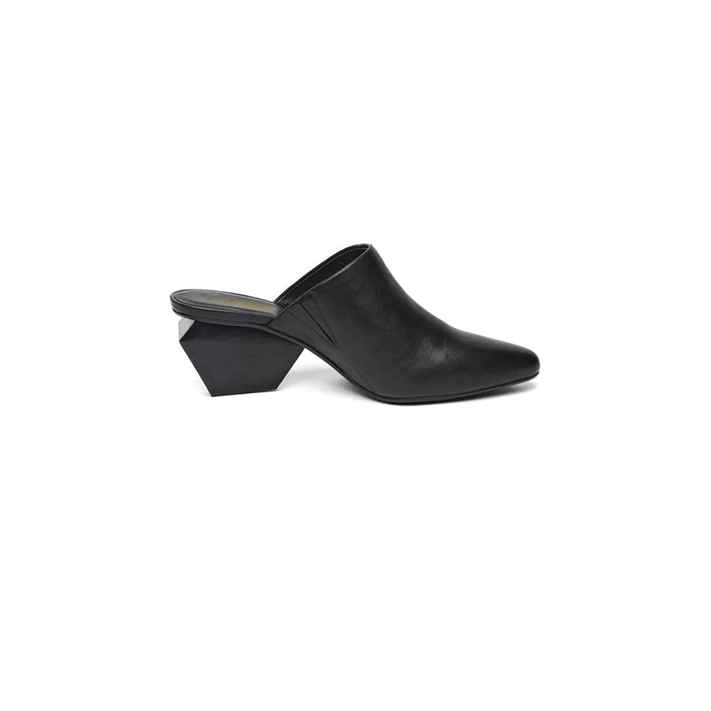 Classic Open Toe Slip On Block Heel Mules