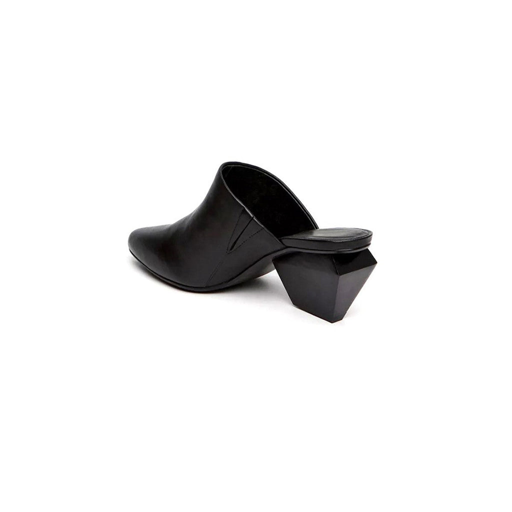 Classic Open Toe Slip On Block Heel Mules