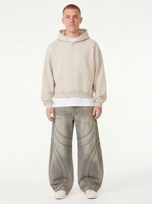 Brushed Interior Gray Jeans