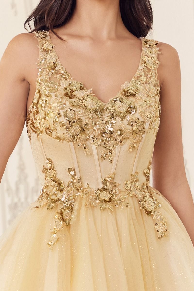 Sequin Tulle A-Line Dress