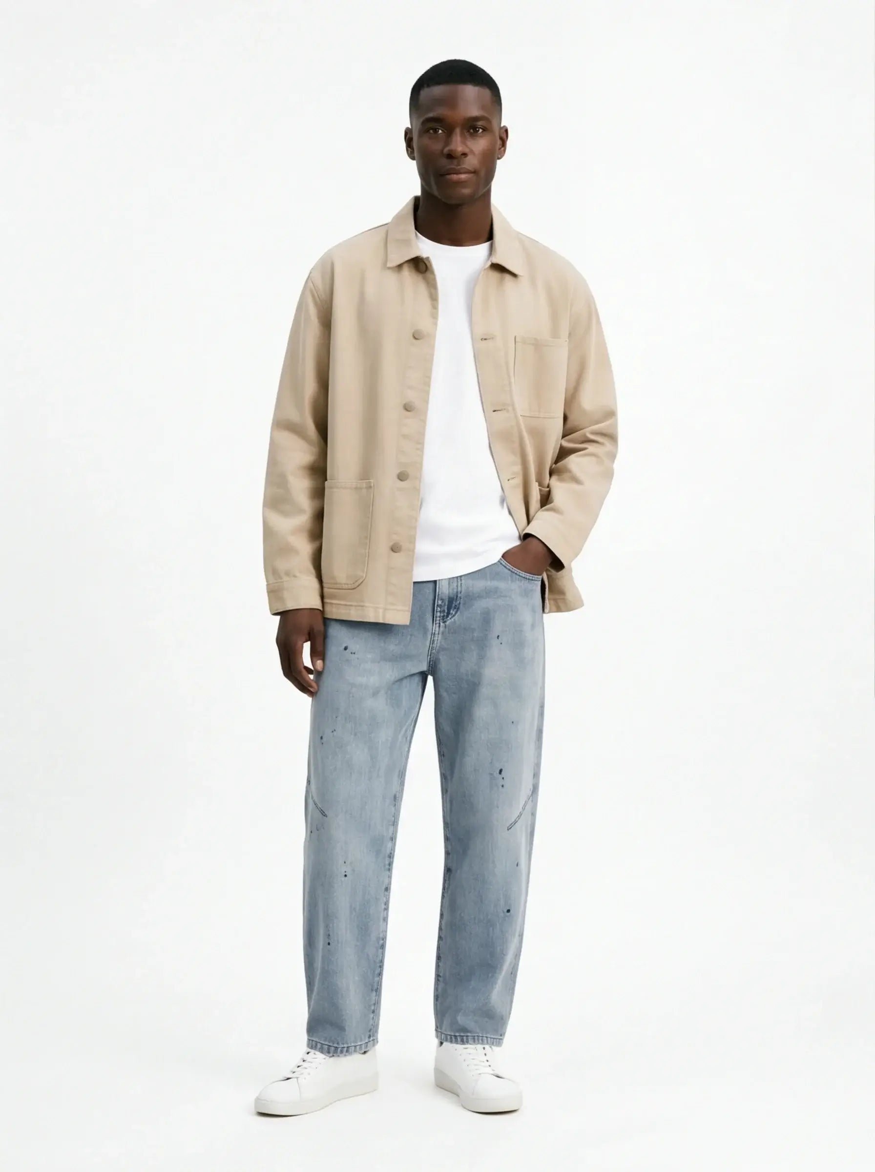 Brushed Lined Baggy Jeans