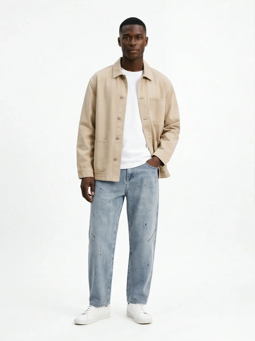 Brushed Lined Baggy Jeans