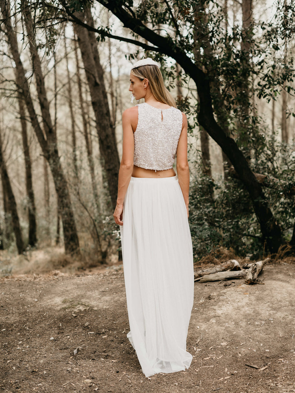Ines Cream Maxi Skirt