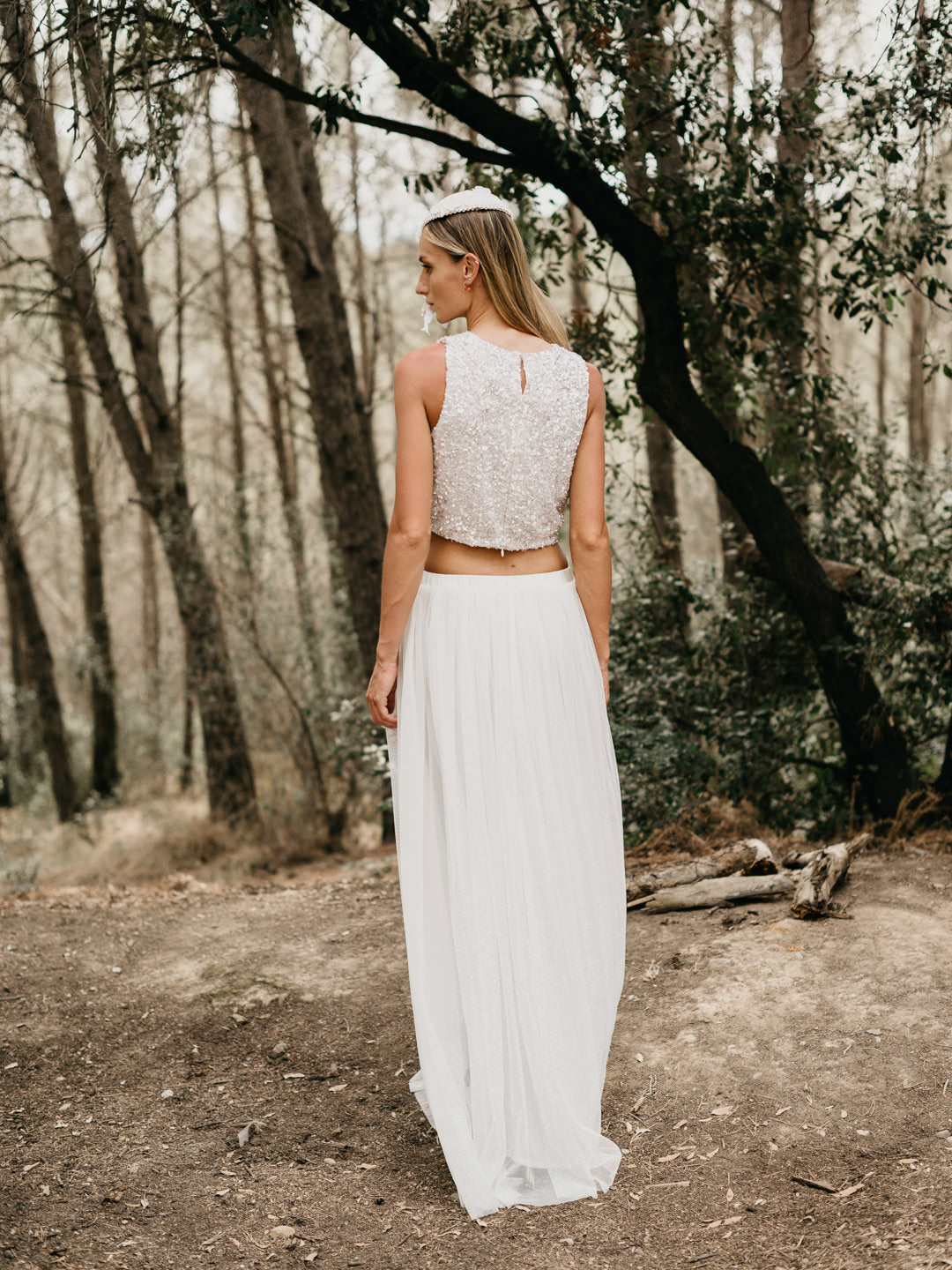 Ines Cream Maxi Skirt