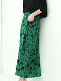 Floral High-Waist Midi Skirt