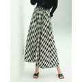 High-Waist Checkered Maxi