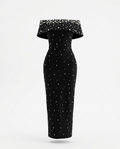 Pearl Off-Shoulder Bandage Dress