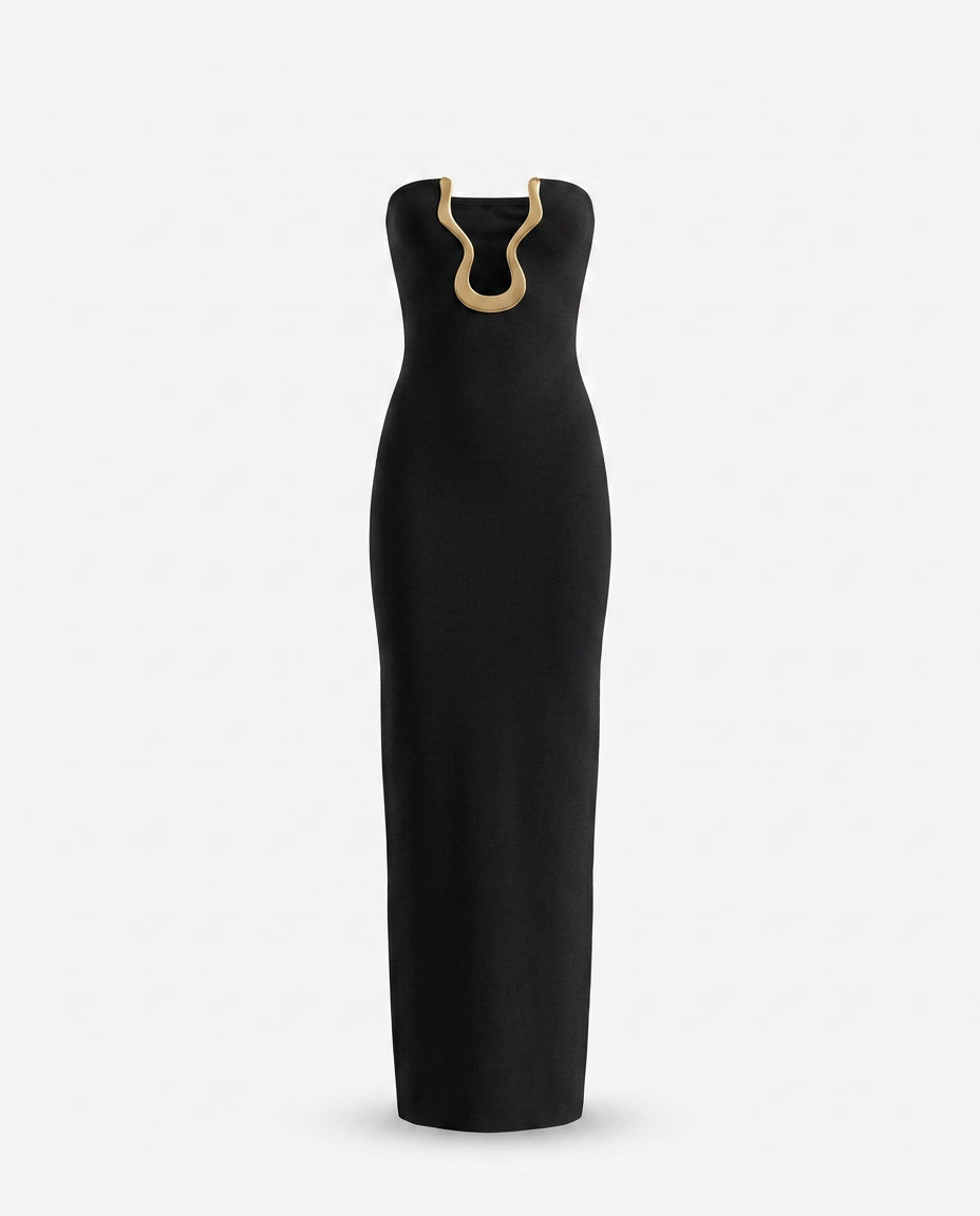 Odessa Strapless Knit Maxi