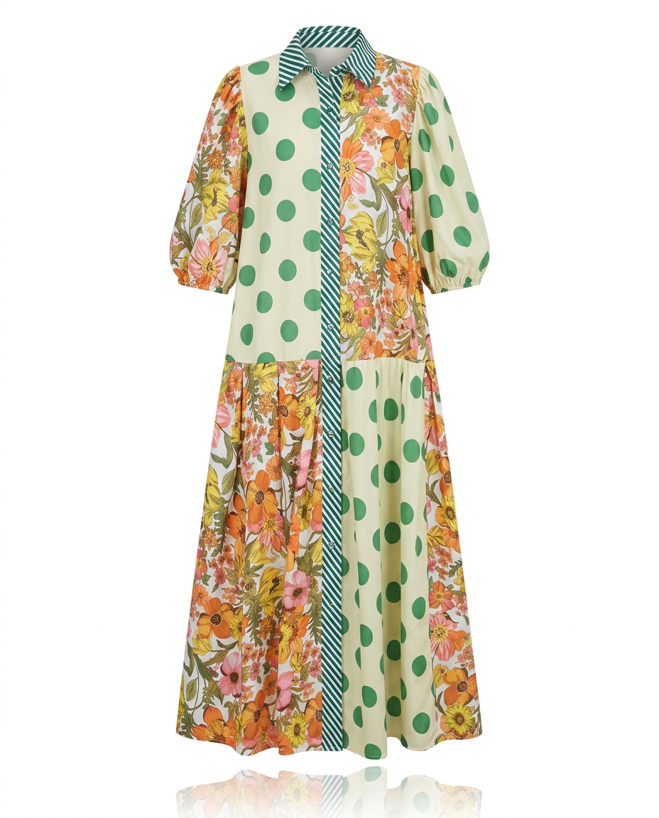 Printed Loose Cotton Maxi