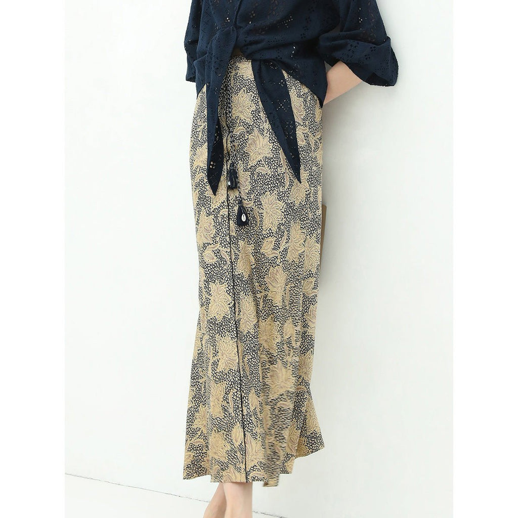 Khaki Satin Mermaid Skirt