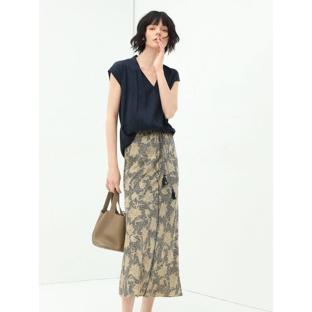 Khaki Satin Mermaid Skirt