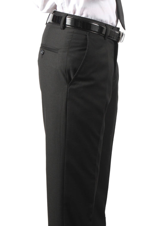 Black Regular Fit Viscose Pants