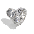Gold-Plated Zircon Ring