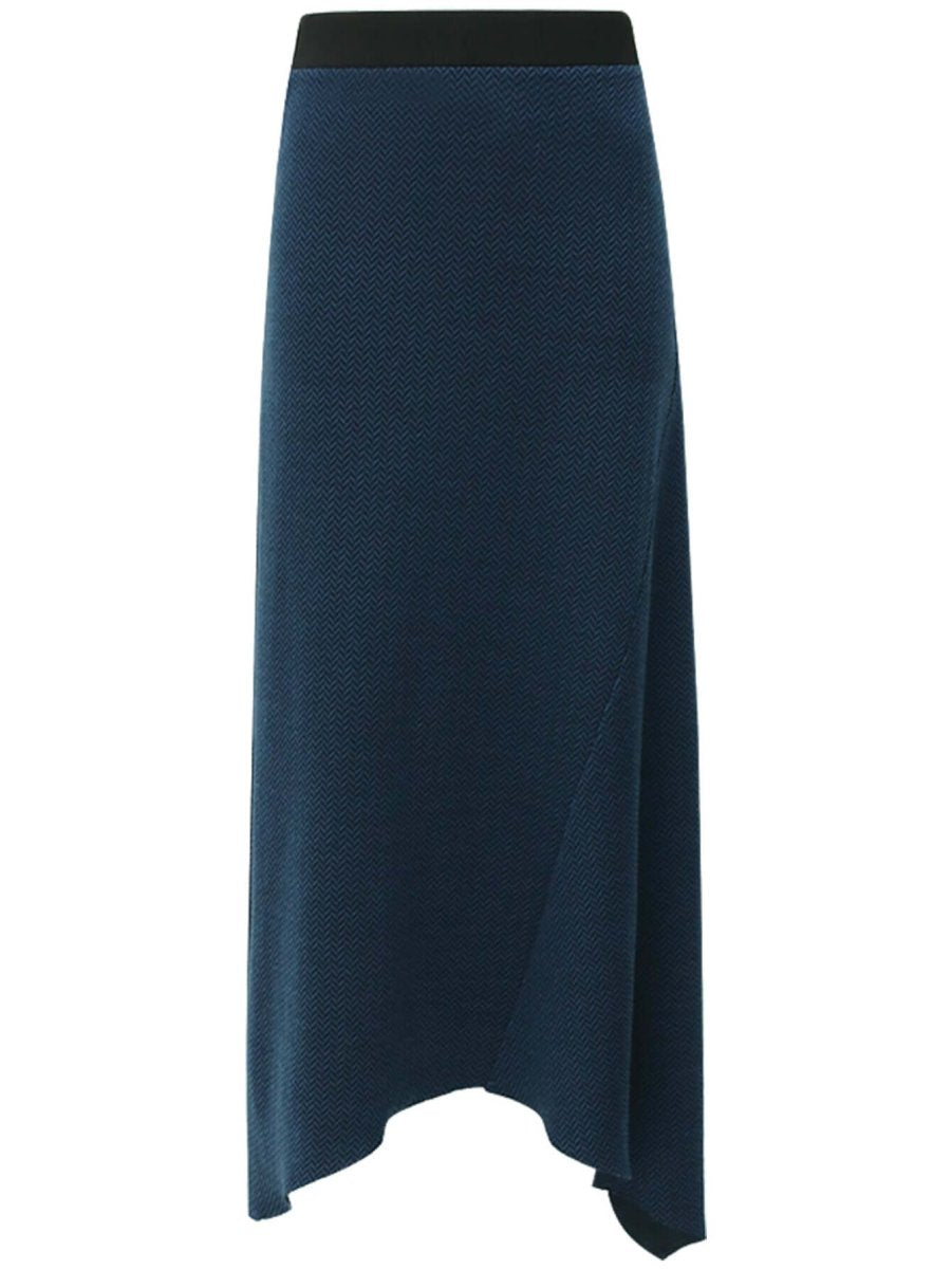 Soft Herringbone Midi Skirt