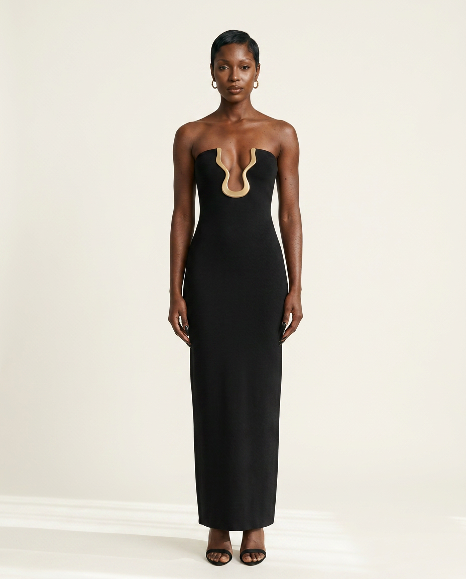 Odessa Strapless Knit Maxi