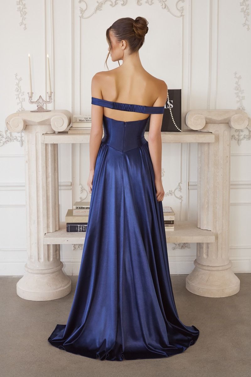 Off-Shoulder Basque Waist Gown