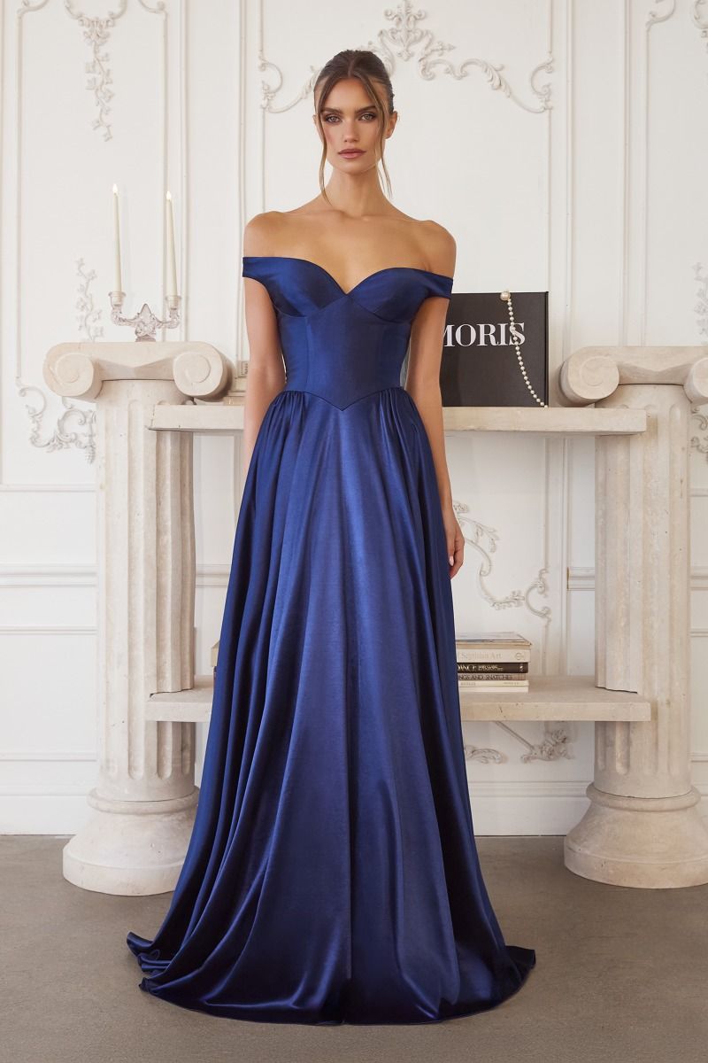 Off-Shoulder Basque Waist Gown