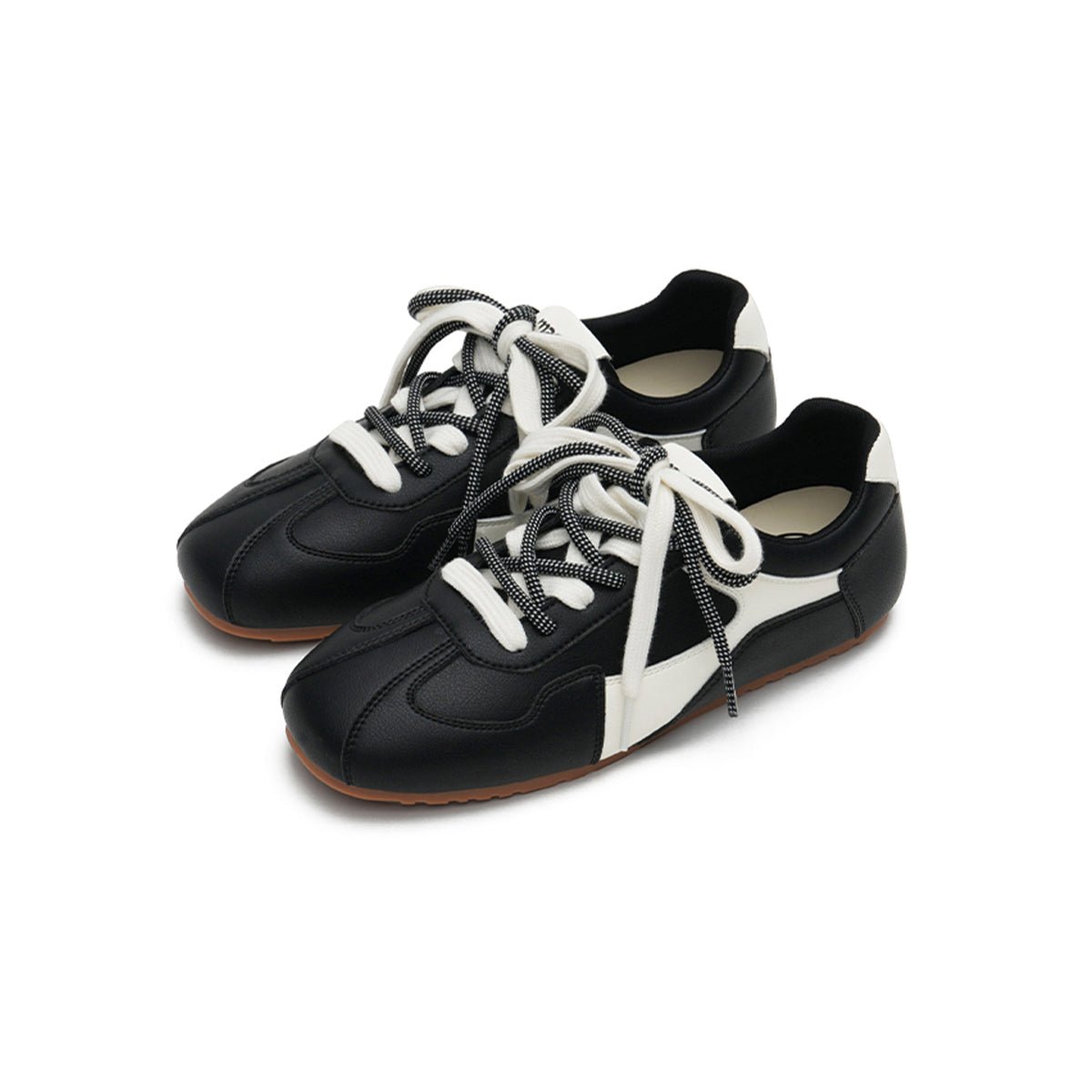 Women's Dual Lace GAT Flat Sneakers – Retro Minimalist Trainer Shoes