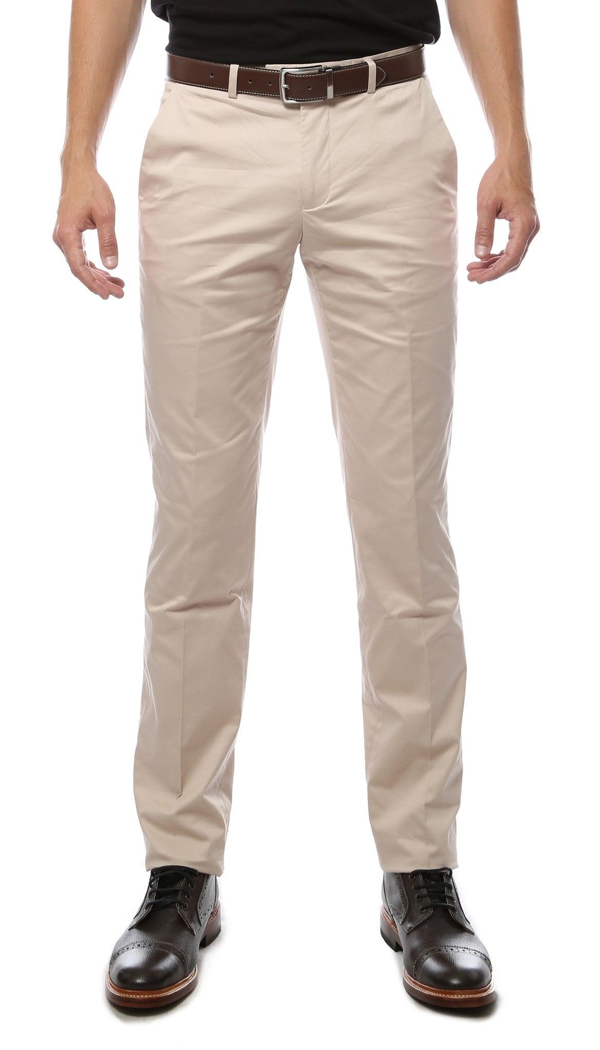 Cotton Stretch Straight Chinos