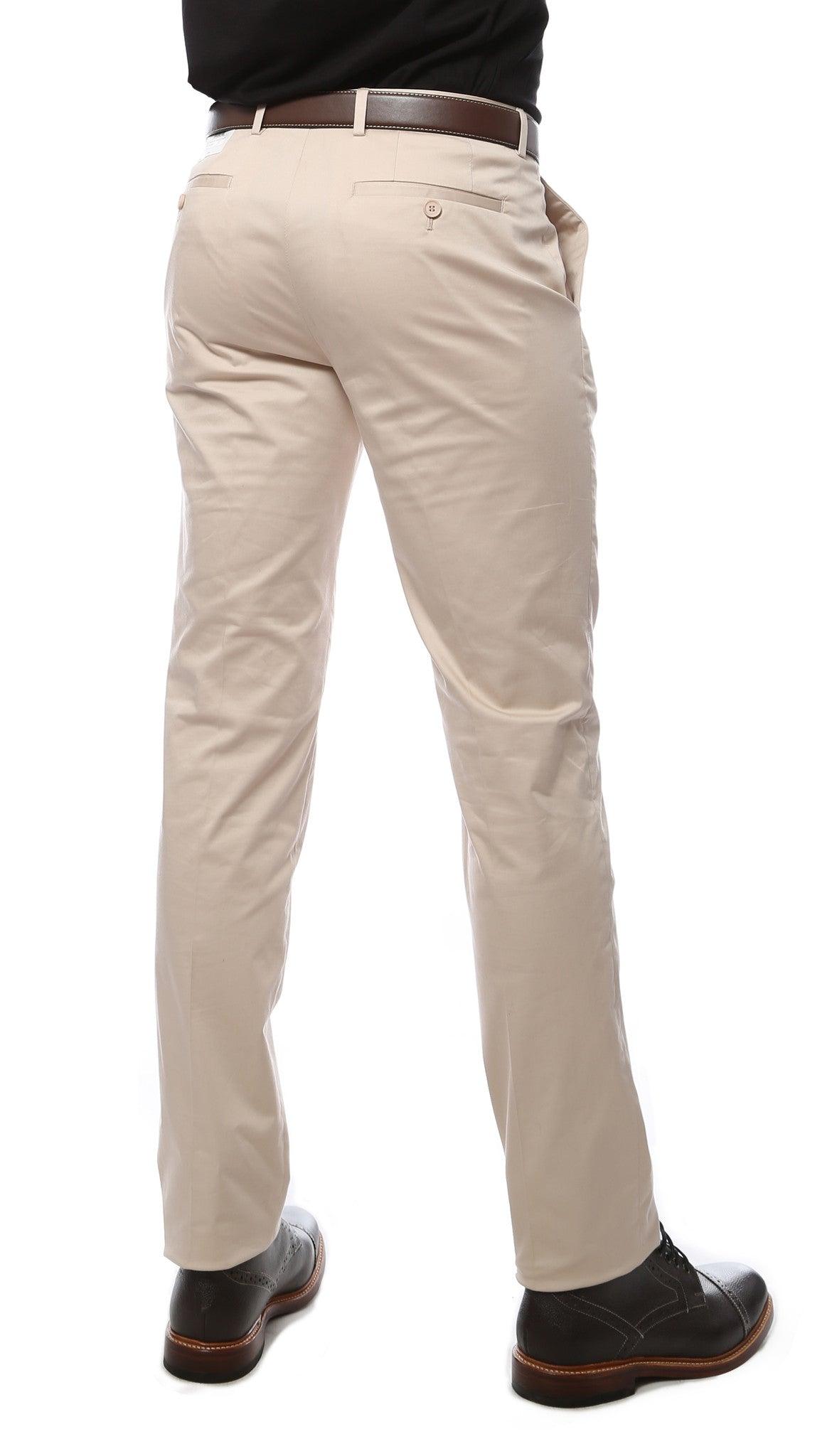 Cotton Stretch Straight Chinos